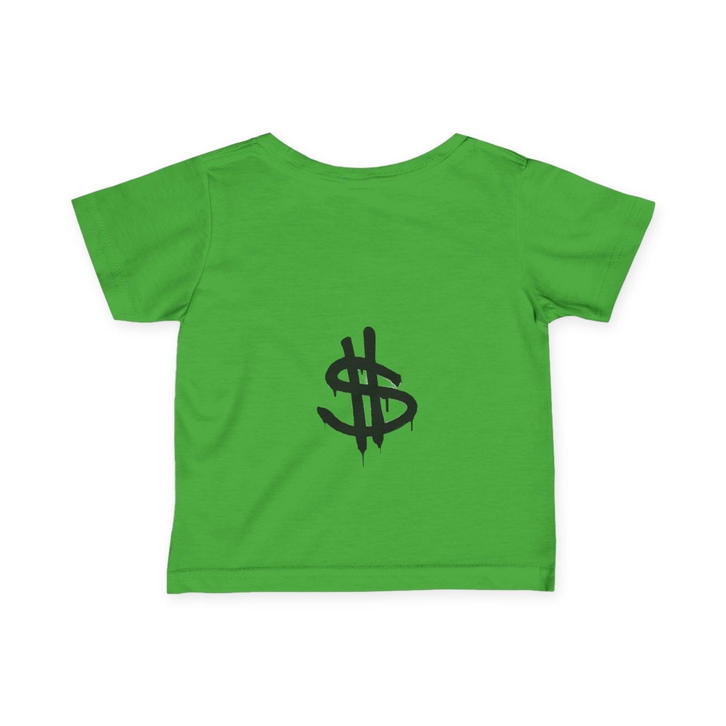 Cute Infant Fine Jersey Tee - The Rich Kid Academy with Bear Design and Dollar Sign