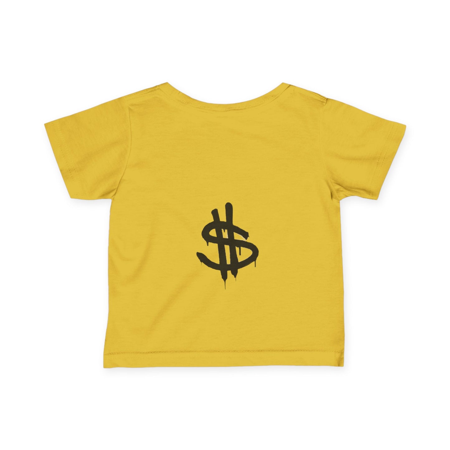 Cute Infant Fine Jersey Tee - The Rich Kid Academy with Bear Design and Dollar Sign