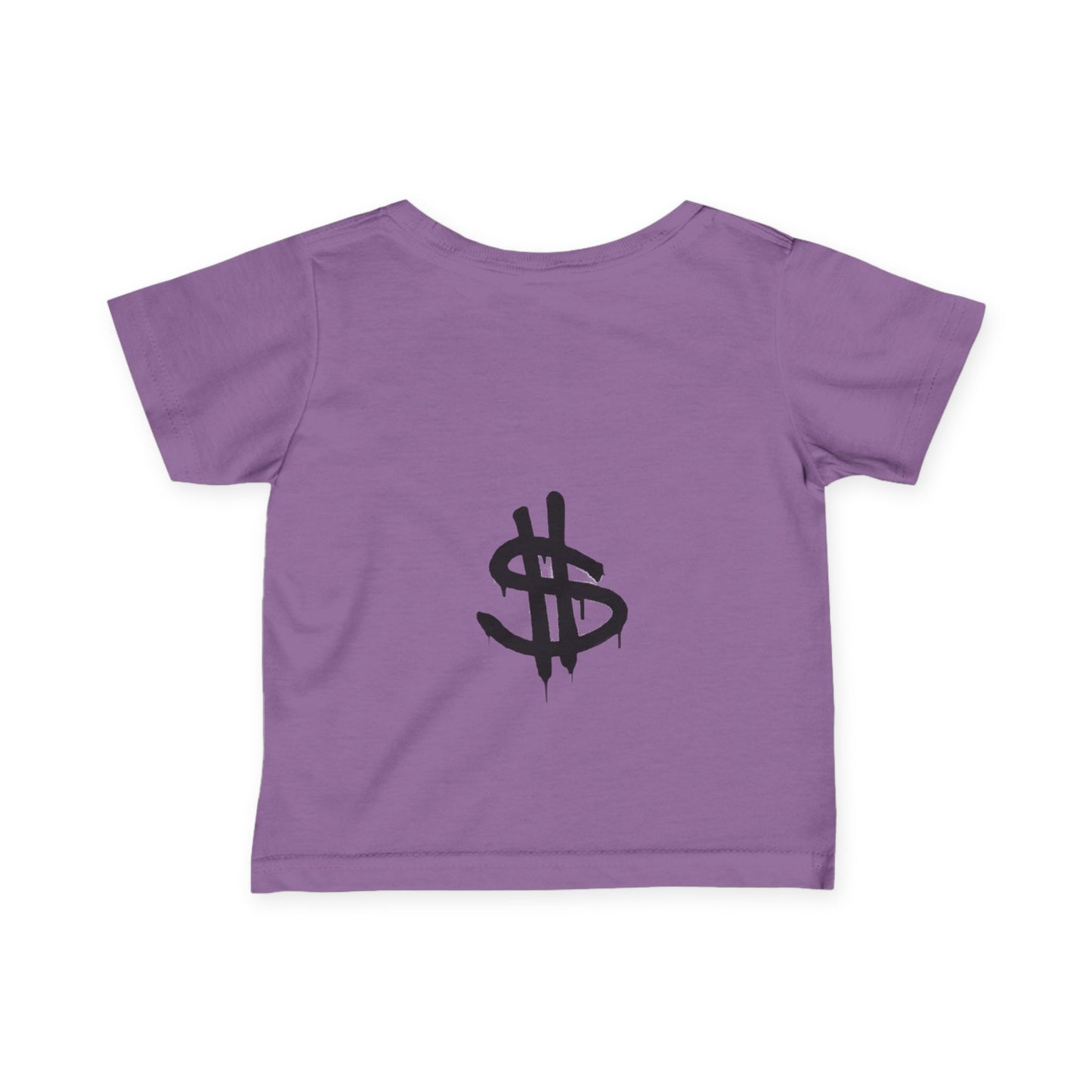 Cute Infant Fine Jersey Tee - The Rich Kid Academy with Bear Design and Dollar Sign