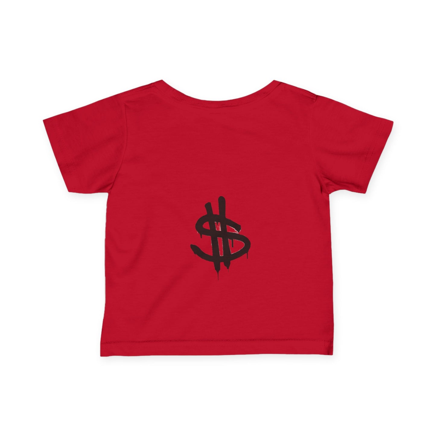 Cute Infant Fine Jersey Tee - The Rich Kid Academy with Bear Design and Dollar Sign