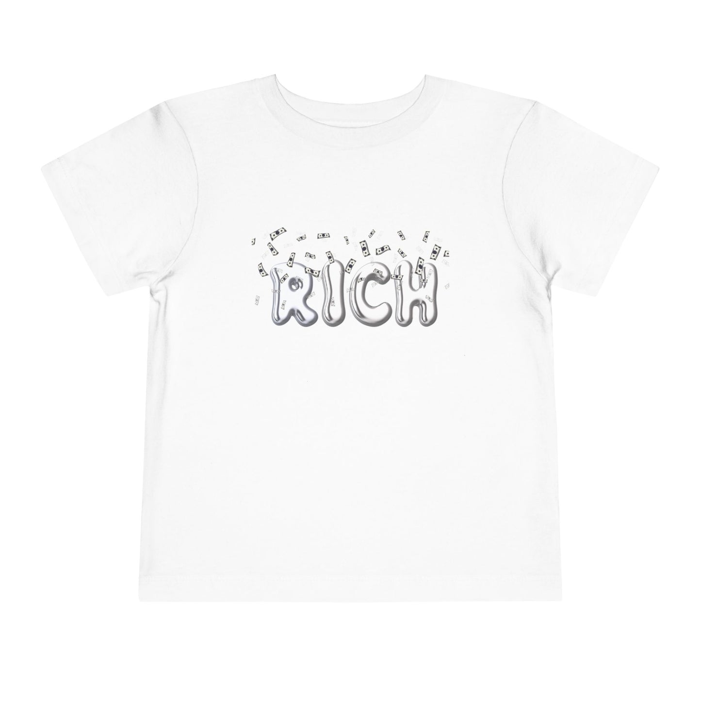 Kids' "Rich" Money-Themed Short Sleeve Tee - Fun & Playful Toddler Shirt