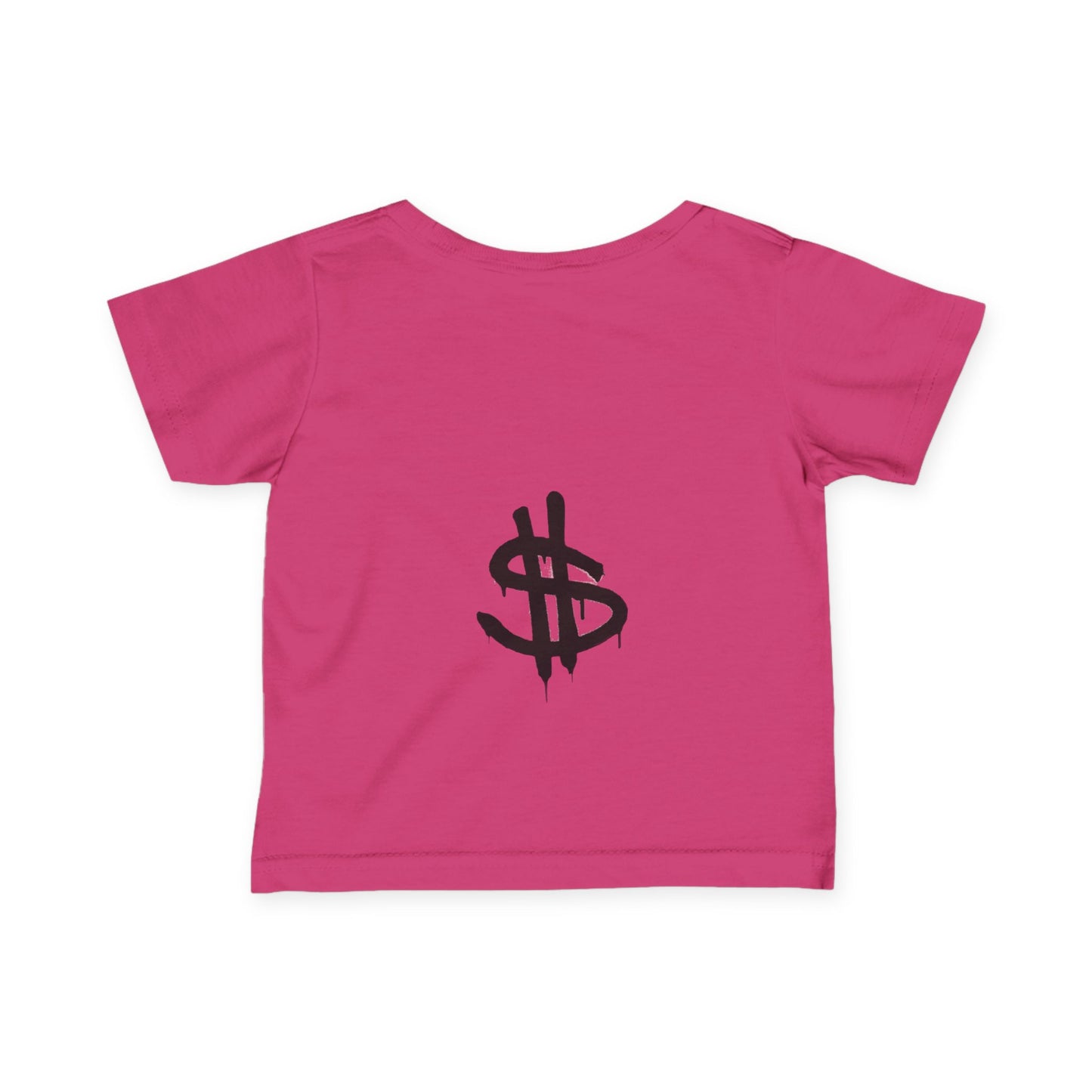 Cute Infant Fine Jersey Tee - The Rich Kid Academy with Bear Design and Dollar Sign