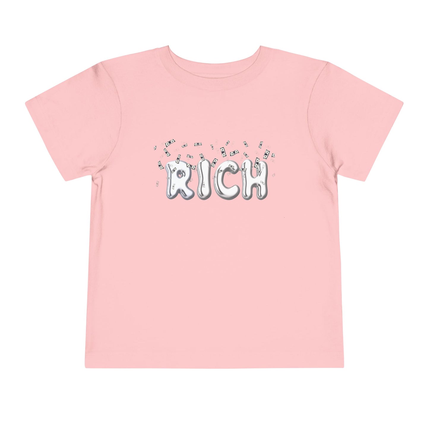 Kids' "Rich" Money-Themed Short Sleeve Tee - Fun & Playful Toddler Shirt